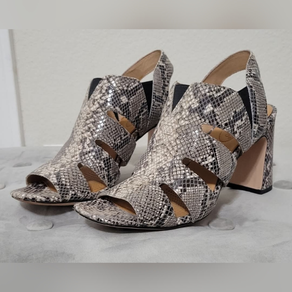 Snakeskin Patterned Women's Heels